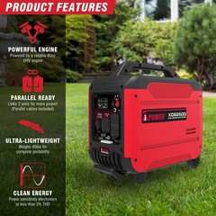 A-iPower XOS2600i 2,600 / 2,000 Watt Portable Generator With 80cc OHV Engine