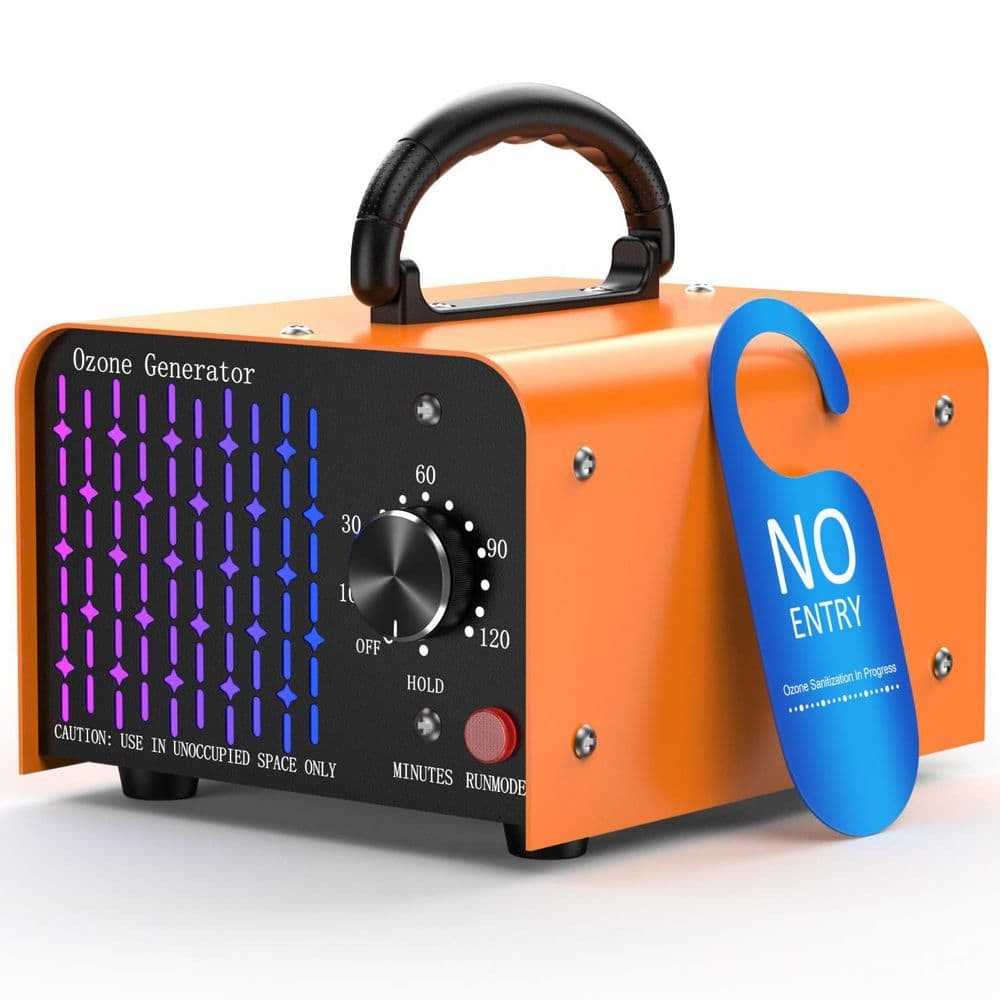 7000 sq. ft. 80,000 mg Ion Generator Ozone Generator w/ Timer, Orange