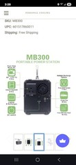 Portable Power Station Model MB300