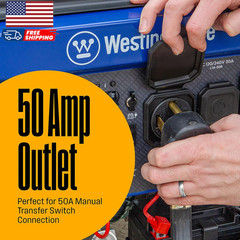 Westinghouse 12500 Watt Dual Fuel Home Backup Portable Generator Remote Electric