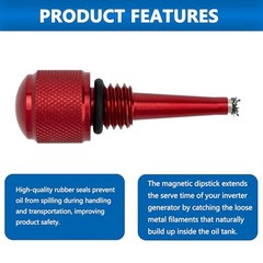 2Pcs Replacement Magnetic Dipstick for Inverter Generators, Compatible with Red