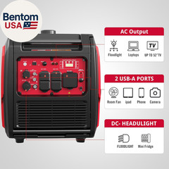 5000 Watt Portable Inverter Generator with Electric Start, 30 Amp for Home Use a