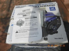 Generator-CHICAGO Electric Portable Generator 2HP 800/900W 5 Hour Run Time-USED