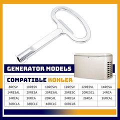 GM82922 Generator Key Replacement Compatible with Kohler Generator Models 8RESV,