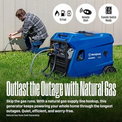 Westinghouse 12,000W Portable Tri-Fuel Inverter Generator Remote Start CO Sensor