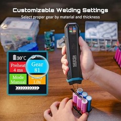 Battery Spot Welder: Battery Welder with Visual Display, 3360W Max Power Black