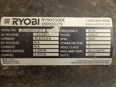 Ryobi RY905500E 5500w generator voltage regulator 290440010 USED FREE SHIPPING