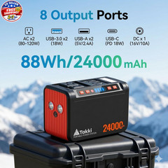 88.8Wh Portable Power Station Peak 120W Lithium Battery Small Generator Power Ba