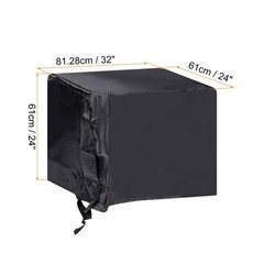 32″L x 24″W x 24″H Generator Cover, 210D Universal Waterproof Covers, Black