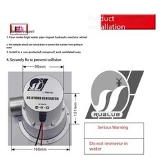 12V/24V Turbine-Type Water-Powered Generator for Outdoor and Home Use