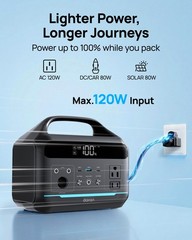 DARAN Portable Power Station 600W(1200W Surge) – 288Wh Solar Generator Black