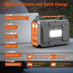 Portable Power Station 100W Portable Laptop Charger 146Wh/39600mAh