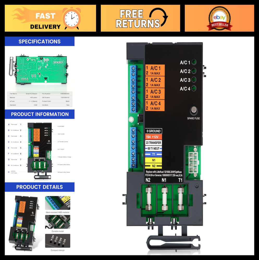 Smart AC Load Shed Module for Generac Generator ATS 100/200 Amp – Overload Contr
