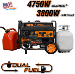 4750-Watt 120V/240V Dual Fuel Portable Generator with Wheel Kit & Electric Start