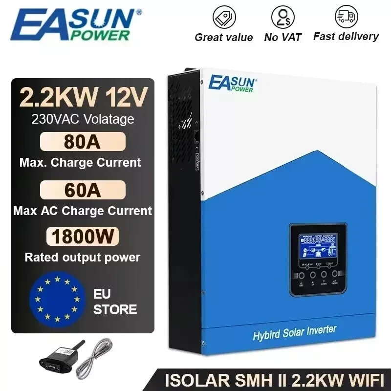 Hybrid Solar Inverter With Wi-Fi Support 6200w/3000w/1800w 12v/24v