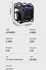 220V Single-Phase 3kW Inverter Portable Gasoline Generator for Home Use