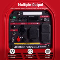 4000 Watt Portable Power Generator Inverter 4 Stroke 145 cc Engine Gas Powered