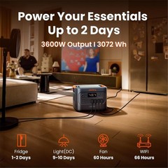 Jackery HomePower 3000 3600W Portable Home Power Station with Hand Truck Trolly