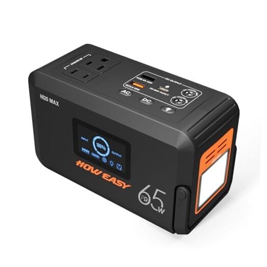 Portable Power Station,135W(270W Peak) Solar Generator,Power Bank H120 MAX