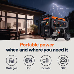 Generac 12500/9500W Tri-Fuel Gas, Propane & NG Generator sale/freeship