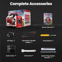 Lightweight Emergency Generator 2400W Quiet 58dB Portable for Outdoor Camping