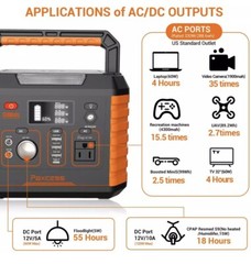 Paxcess Portable Generator, 330W/78000Mah With Wireless Charger, Cpap Read!!