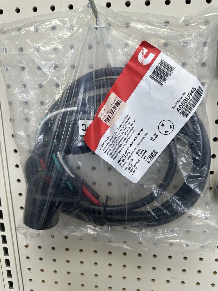 OEM Onan / Cummins Parallel Cord to Connect 2 P4500i Generators Part A058U945