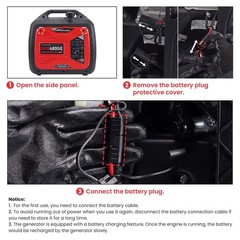 Gasoline Generator 3800W Power Digital Display CO Alert Electric Remote Start