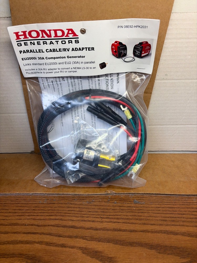 Honda 08E92-HPK2031 Parallel Cable RV Adapter EU2000i 30A Companion Generator ED