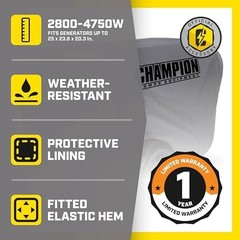 Champion Power Equipment Weather-Resistant Storage Cover for 2800-4750-Watt P…