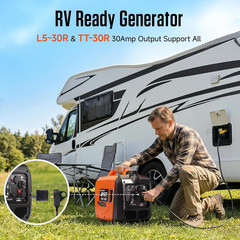Inverter Generator 4300W Gas Powered Portable Super Quiet Outdoor Generator RV R