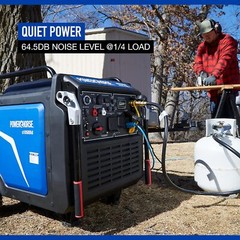 POWERHORSE 10,500-W Quiet Portable Dual Fuel Inverter Generator, Electric Start
