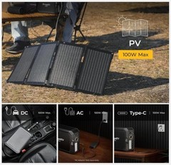 BougeRV 240Wh Portable Solar Power Station with AC outlet,JuiceGo LiFePO4 Genera