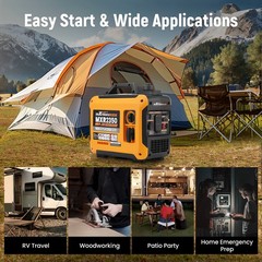 2350 Watt Portable Inverter Generator 15Kg Quiet 58dB For Outdoor Camping