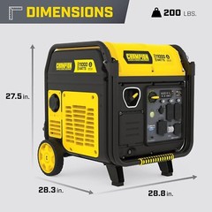 Champion 11,000-W Quiet Portable Gas Inverter Generator, Remote Start, CO Sensor