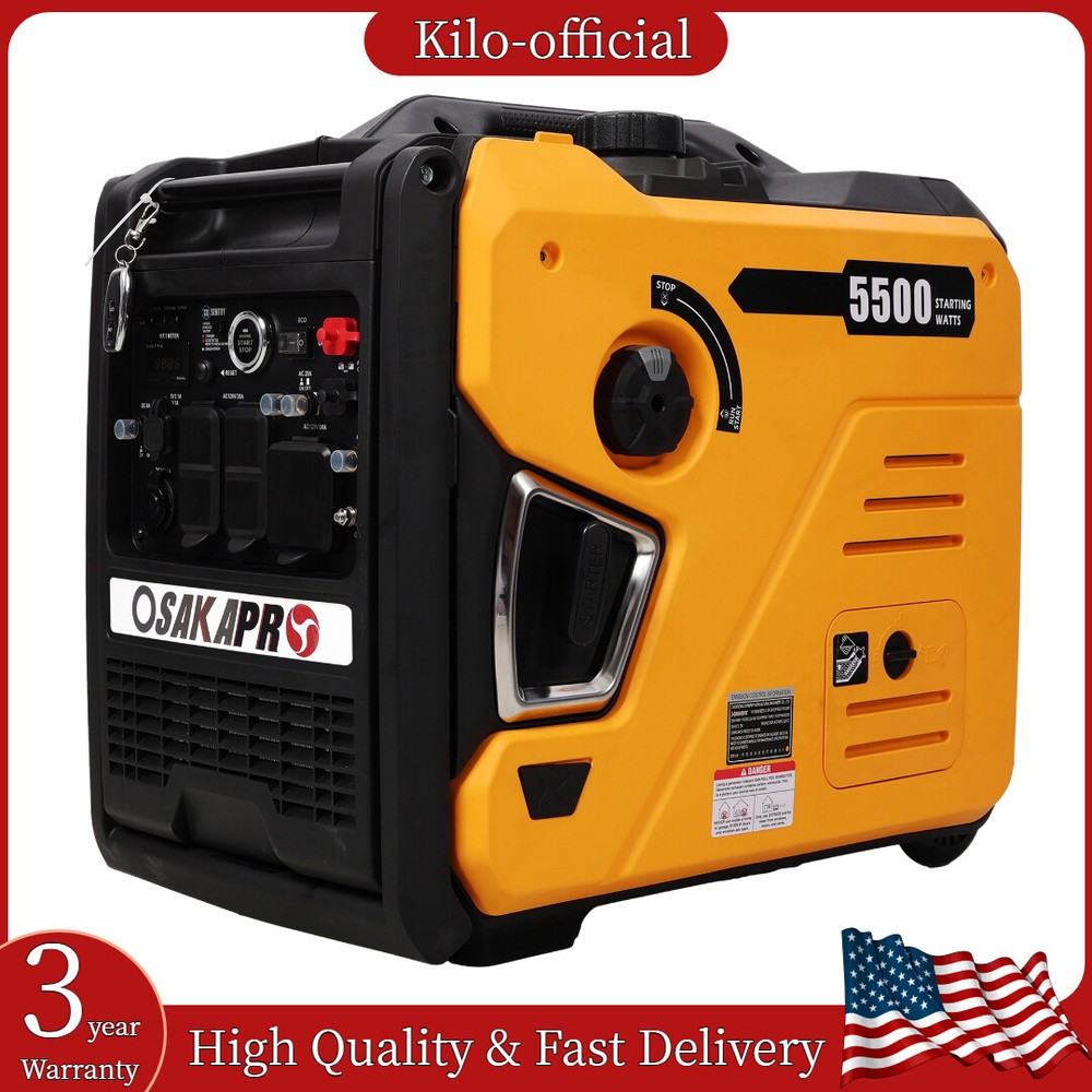 5500W Gasoline Portable Inverter Generator 224cc 4 Stroke Electric&Remote Start