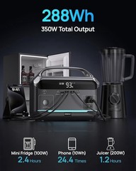 DaranEner NEO300 Portable Power Station 288Wh 350W LiFePO4 USB-C 110V