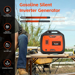 3800W Lightweight Portable Inverter Generator with Clean Power for Home, Camping