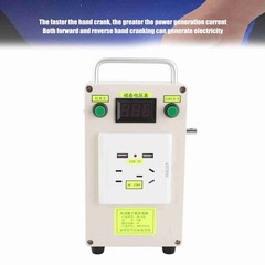 Hand Crank Generator 12V 5V Portable Outdoor Phone Laptop Lantern Charger
