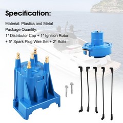 Ignition Tune Up Kit with Distributor Cap and Rotor and Spark Plug Wires Set …