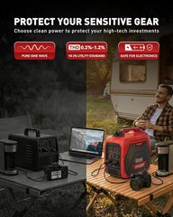 ERAYAK 2400W Portable Inverter Generator for Home Use, Quiet Small Generator