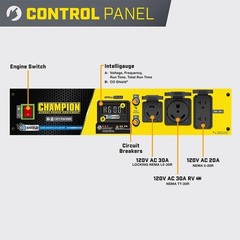 Champion 3650-Watt 4550-Watt Peak RV-Ready Portable Generator with CO Shield