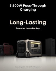 Anker SOLIX F3000 Black 2x Portable Power Station with Double Voltage Hub