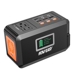 Portable Power Station,120W(240W Peak) Solar Generator,88Wh Orange