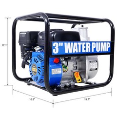 Semi Full Trash Water Pump 3 inch 209cc 7HP 4 stroke OHV ENGINE Gas Powered