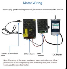 120W Miniature DC Permanent Magnet Motor, 12V/24V, Forward/Reverse Motor