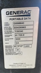 Generac Xd5000e 5000 Watt Portable Diesel Generator – 7 Hrs – Runs Great