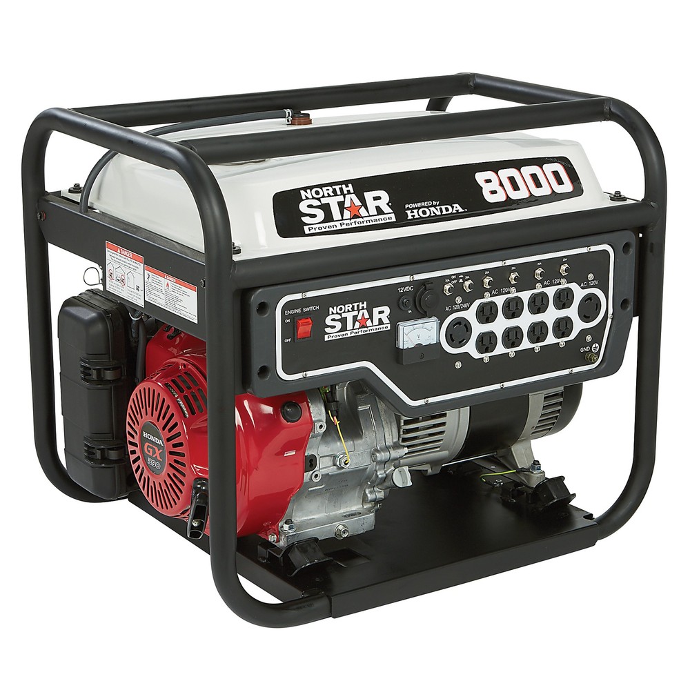 NorthStar Commercial-Grade Portable Generator, Honda GX390 OHV Engine, 6600