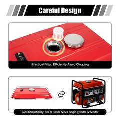 Generator Gas Fuel Tank 4Gallon for Honda Series Single-Cylinder Metal Fuel Tank