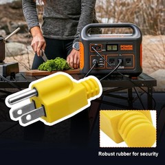 Yellow Generator Grounding Plug Set – Convenient Surge Protection for Campers